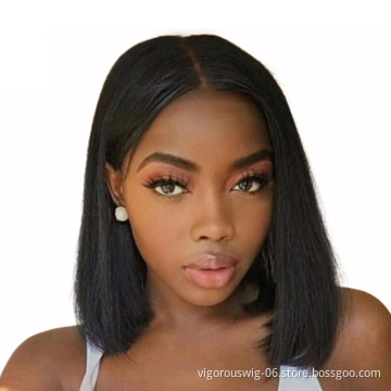 Vigorous wholesale cheap fashion short bob cut straight non lace full wig synthetic fiber hair wigs cosplay for black women